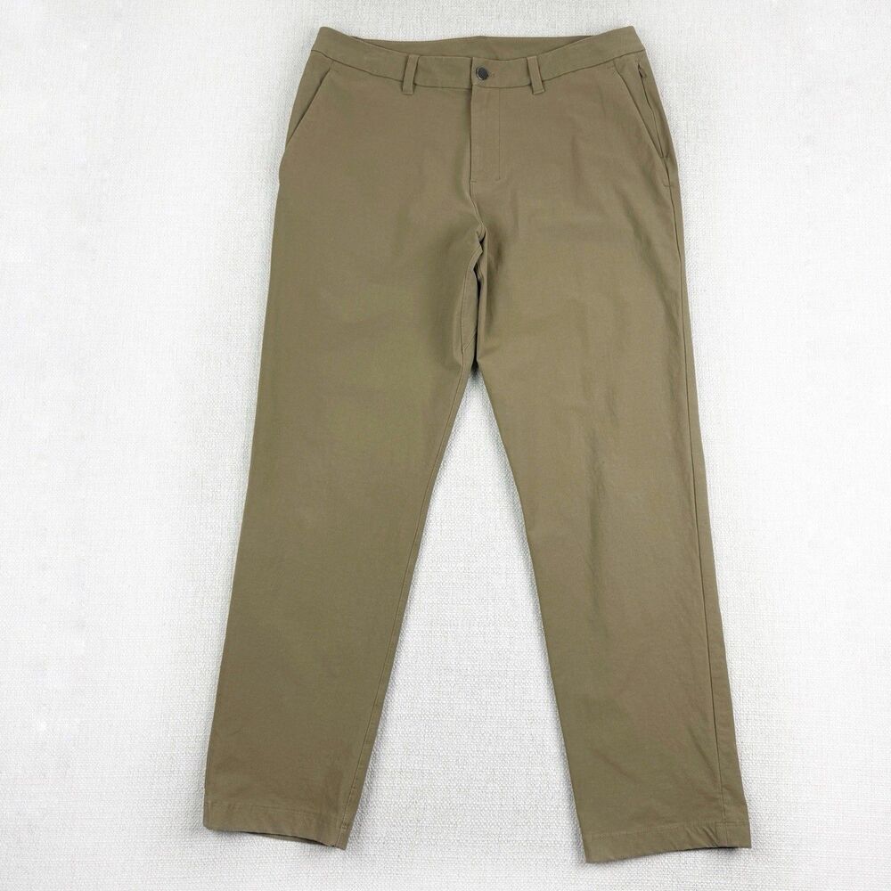 Lululemon ABC Pants Men's Tan ABC Versa Twill Slim Fit Cotton Stretch Trouser Pa